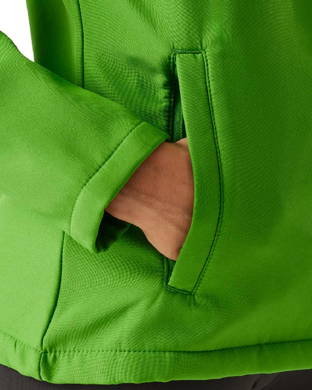 Extreme Green Black coloured Regatta Womens Ablaze Printable Softshell Jacket on white background