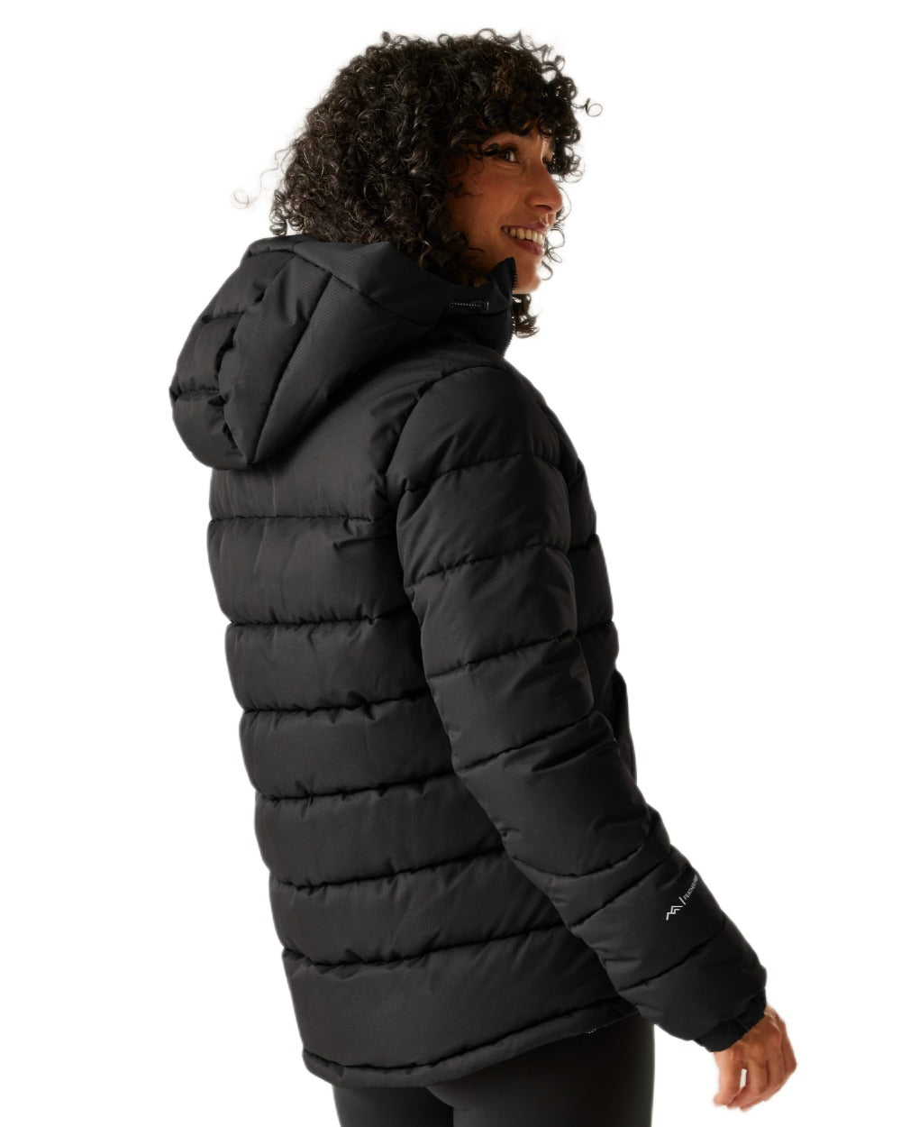 Black Coloured Regatta Womens Aldthorn Quilted Jacket on white background