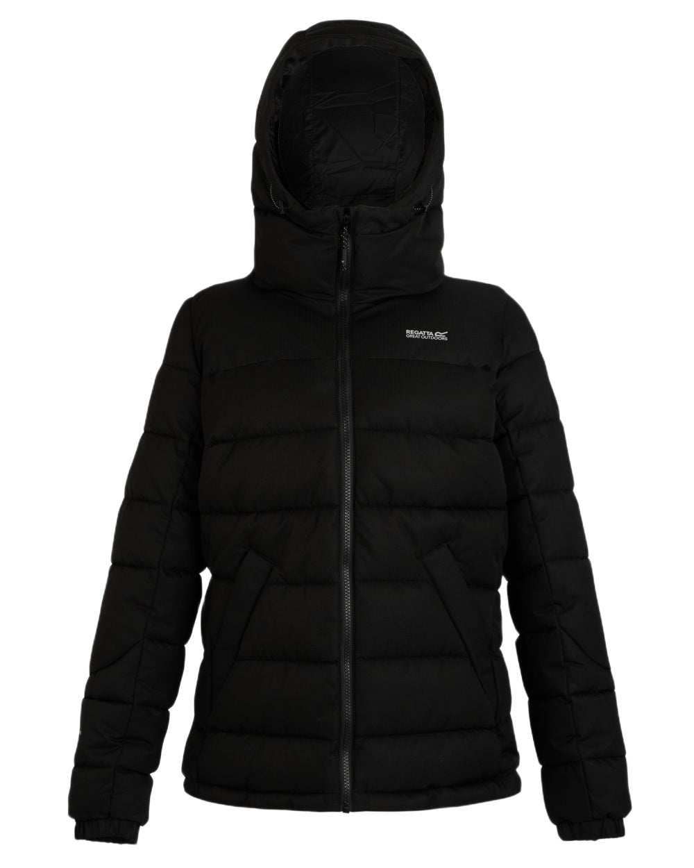 Black Coloured Regatta Womens Aldthorn Quilted Jacket on white background