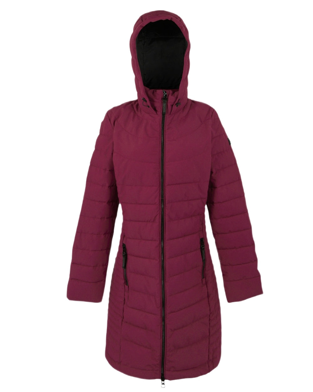 Dark Pimento Coloured Regatta Womens Andria Padded Jacket on white background