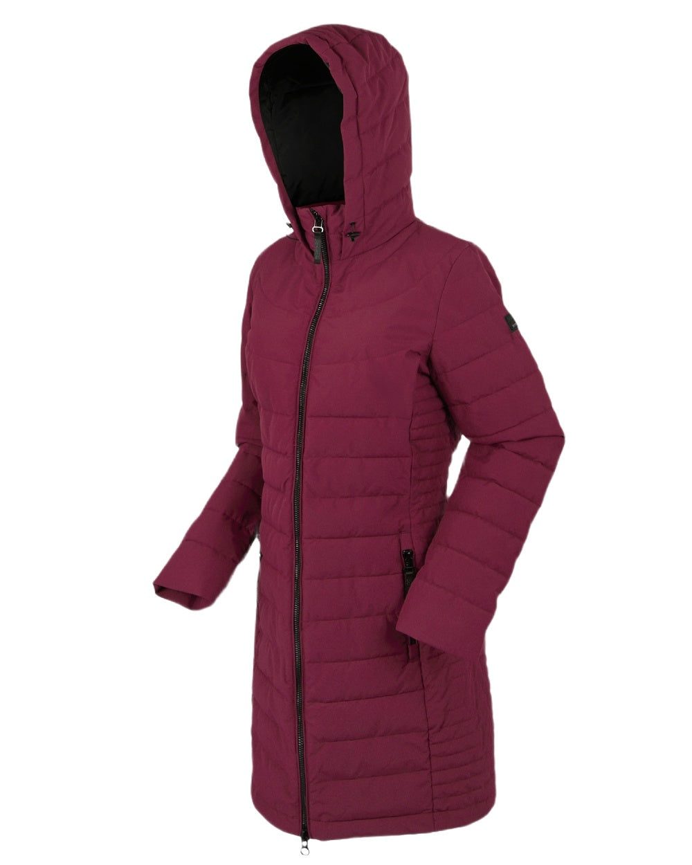 Dark Pimento Coloured Regatta Womens Andria Padded Jacket on white background