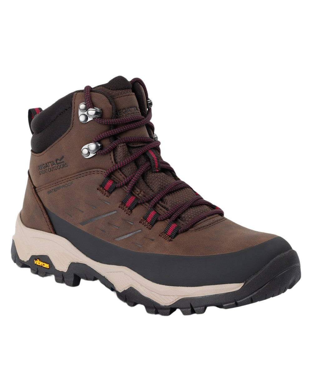 Brown Coloured Regatta Womens Blake Vibram Walking Boots on white background