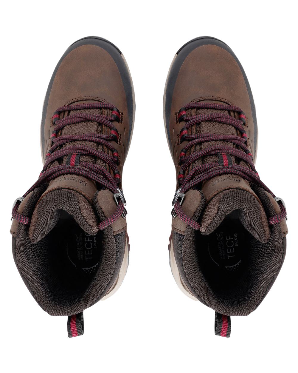 Brown Coloured Regatta Womens Blake Vibram Walking Boots on white background