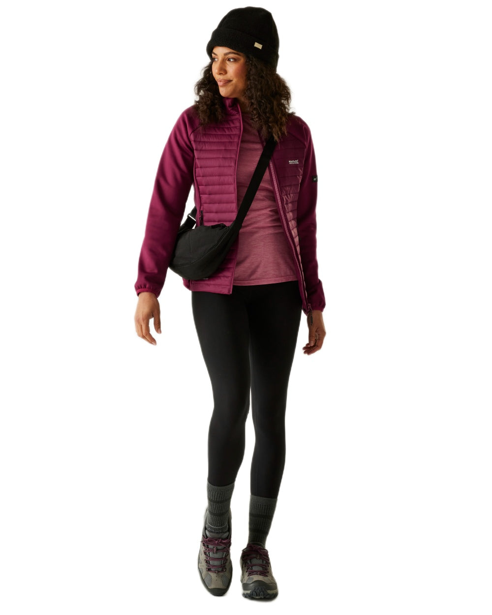 Dark Pimento Coloured Regatta Womens Clumber Hybrid Jacket on white background