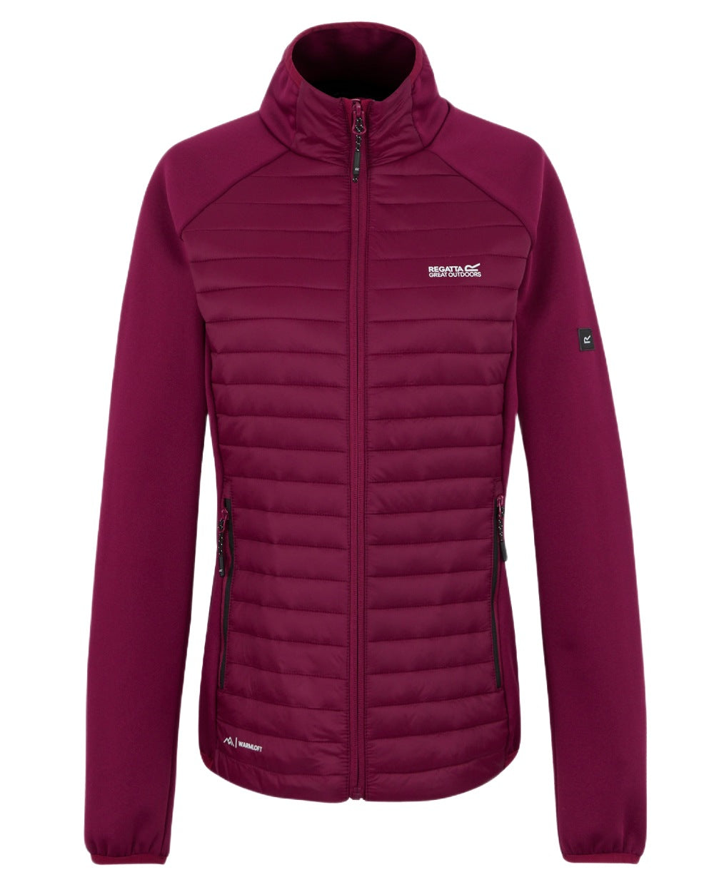 Dark Pimento Coloured Regatta Womens Clumber Hybrid Jacket on white background