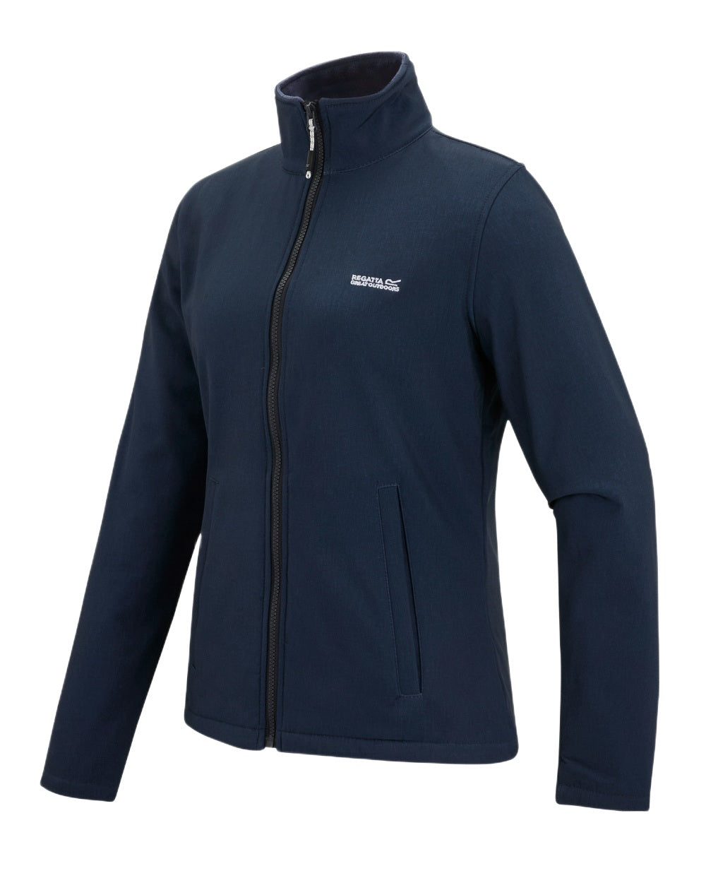 Navy Marl Coloured Regatta Womens Clumber Hybrid Jacket on white background