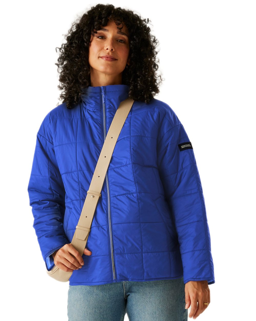 Brightest Blue Coloured Regatta Womens Courcelle II Quilted Jacket on white background