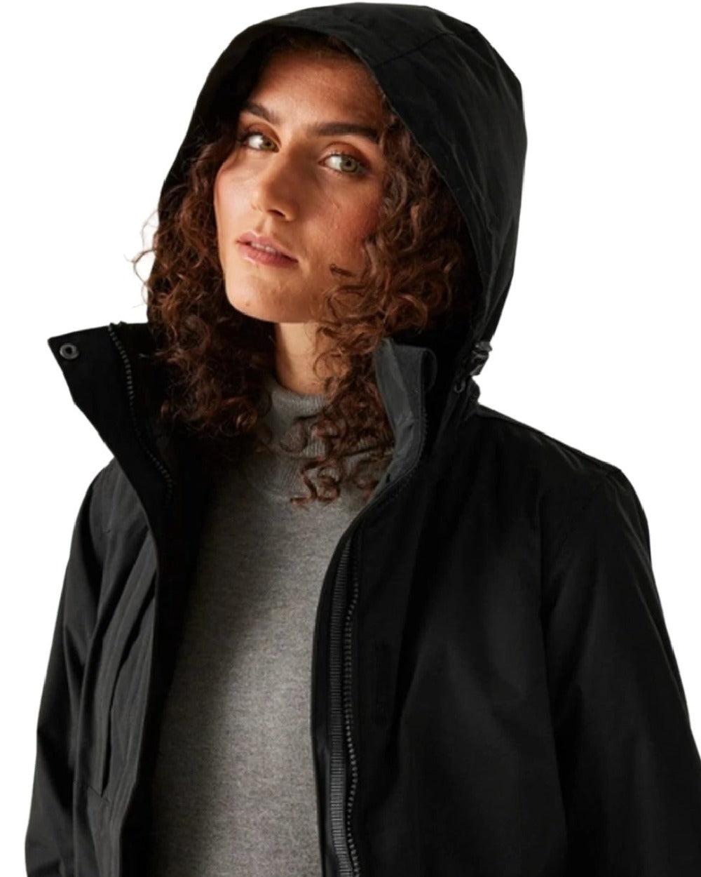 Black coloured Regatta Womens Darby III Insulated Parka Jacket on white background
