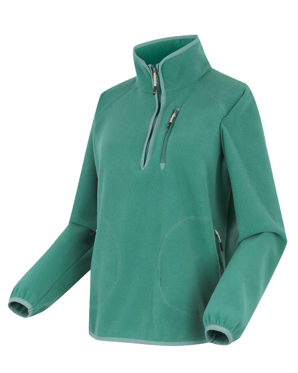 Green Coloured Regatta Womens Frankie Half Zip Fleece on white background
