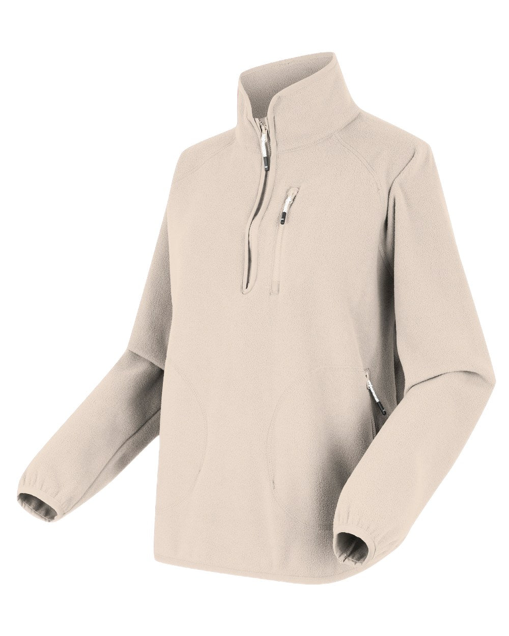 Light Vanilla Coloured Regatta Womens Frankie Half Zip Fleece on white background