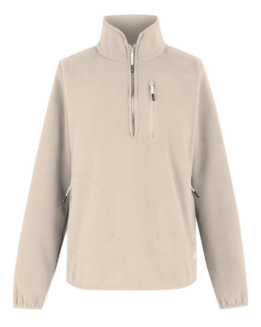 Light Vanilla Coloured Regatta Womens Frankie Half Zip Fleece on white background