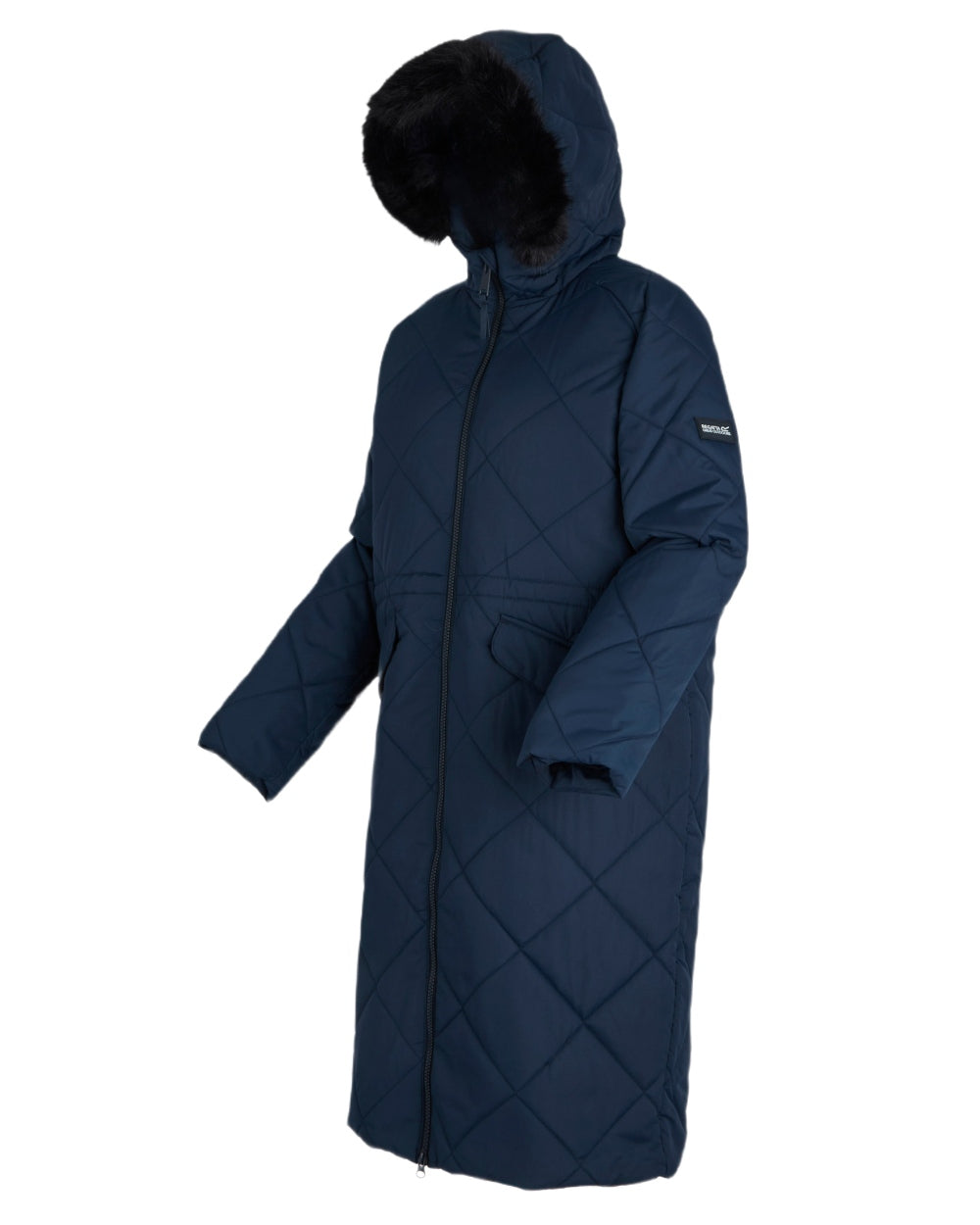 Navy Coloured Regatta Womens Freyla Quilted Jacket on white background