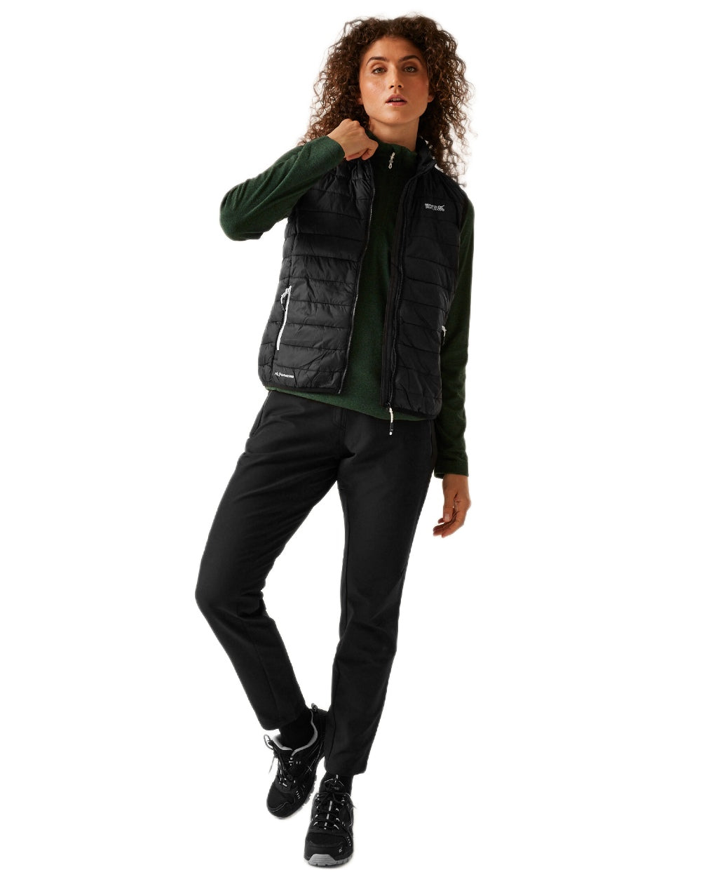 Black Coloured Regatta Womens Hillpack II Gilet on white background