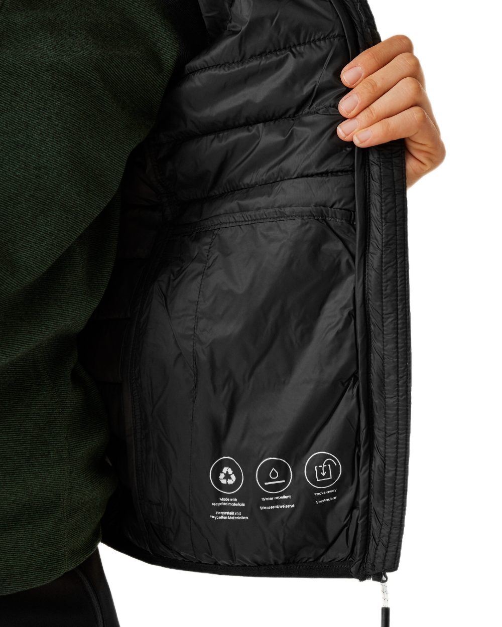 Black Coloured Regatta Womens Hillpack II Gilet on white background