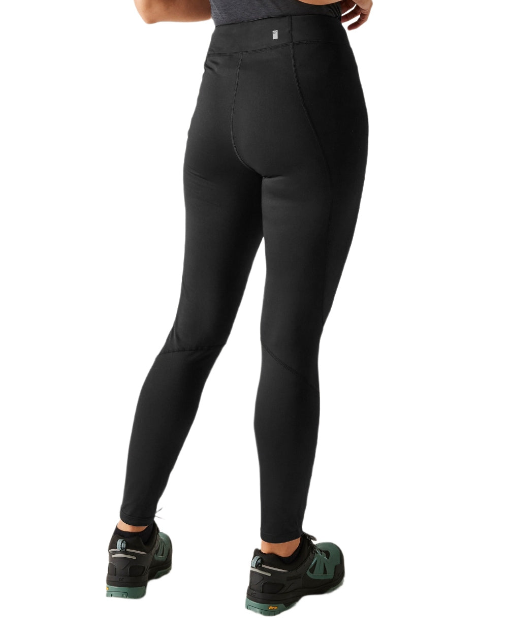 Black Coloured Regatta Womens Holeen II Winter Leggings on white background