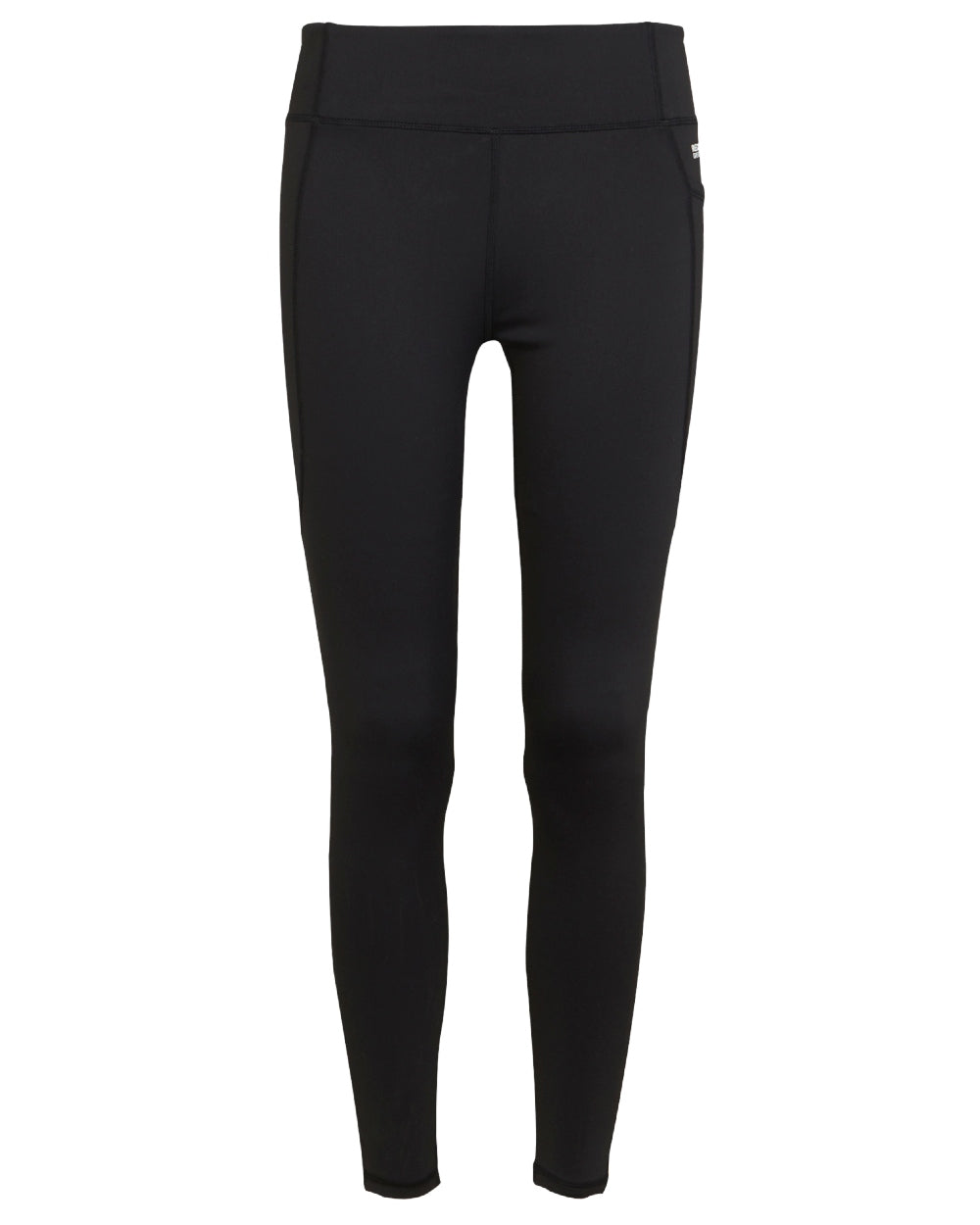 Black Coloured Regatta Womens Holeen Pro Compression Leggings on white background