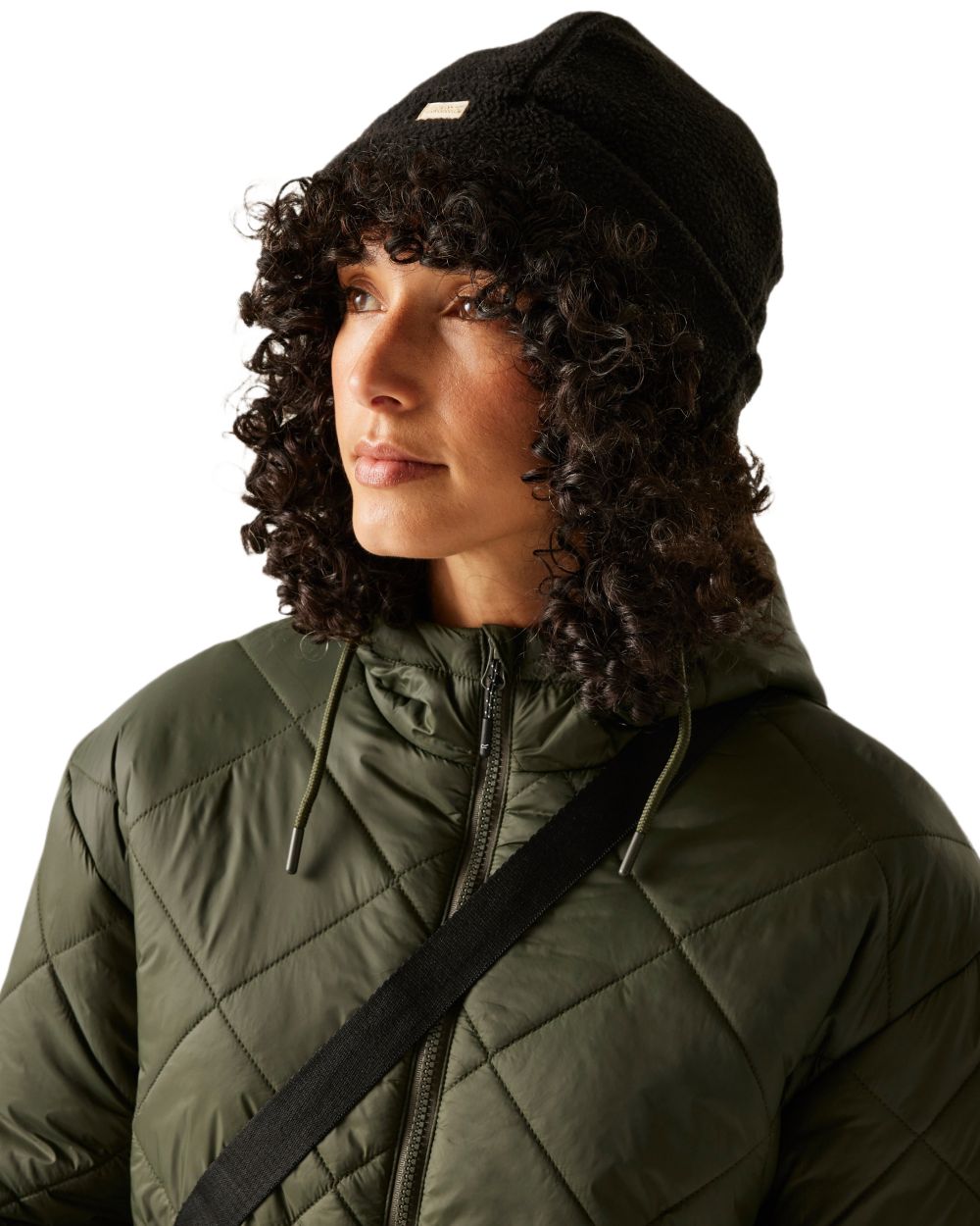 Dark Khaki Coloured Regatta Womens Ivey Quilted Jacket on white background