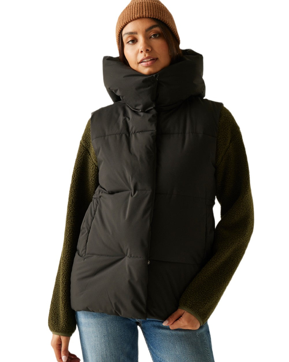 Black Coloured Regatta Womens Kelse Gilet on white background