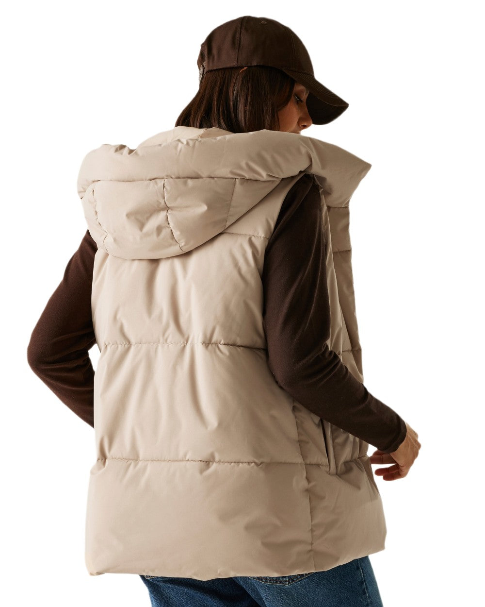 Soft Taupe Coloured Regatta Womens Kelse Gilet on white background