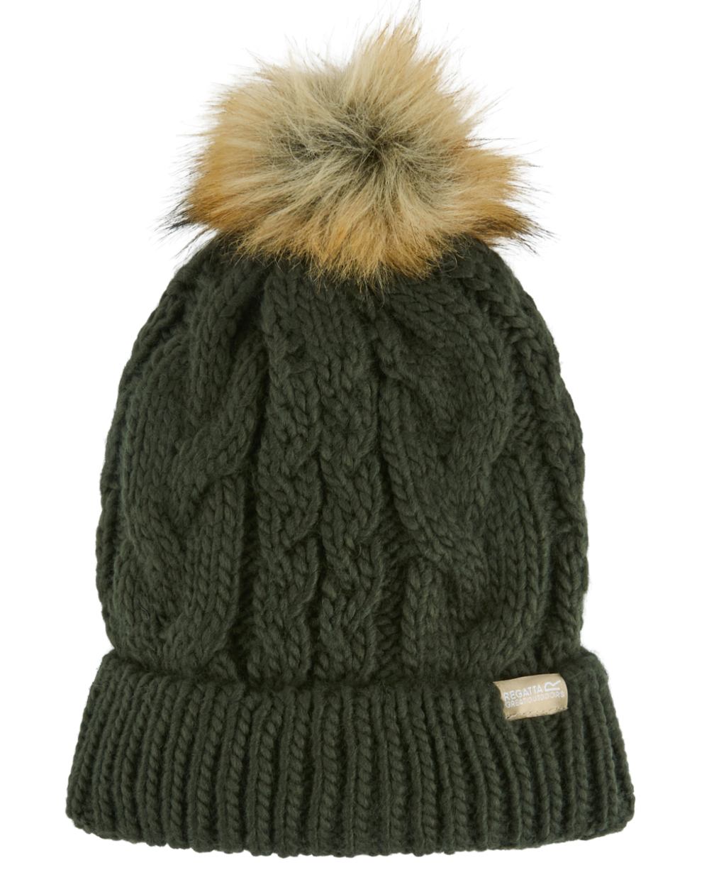 Dark Khaki Coloured Regatta Womens Lovella VI Hat on white background