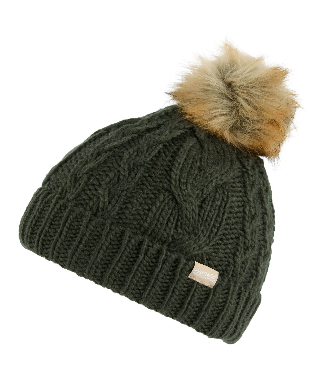 Dark Khaki Coloured Regatta Womens Lovella VI Hat on white background