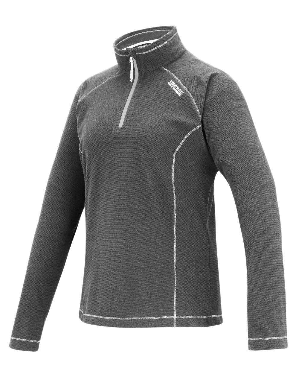 Dark Light Steel Coloured Regatta Womens Montes Lightweight Half-Zip Fleece on white background