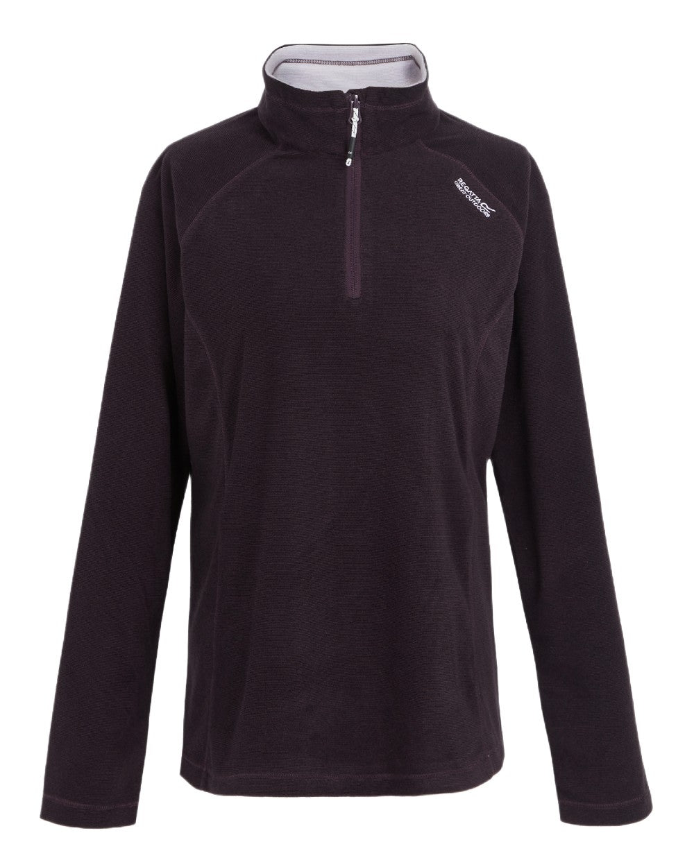 Deep Plum Black Coloured Regatta Womens Montes Lightweight Half-Zip Fleece on white background