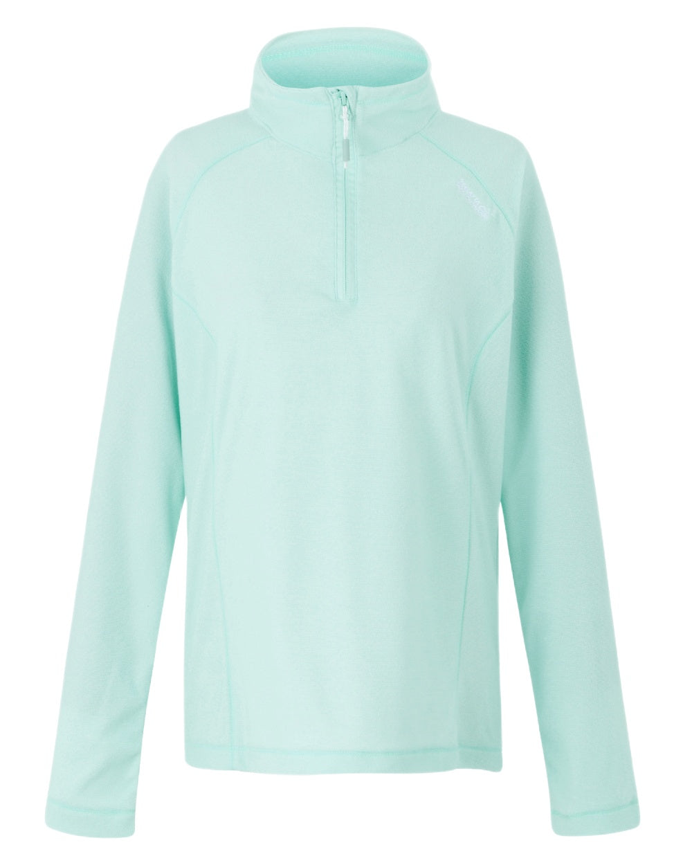 Icy Morn White Coloured Regatta Womens Montes Lightweight Half-Zip Fleece on white background