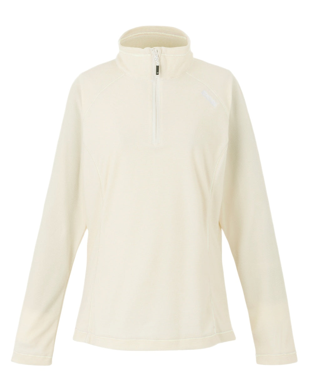 Light Vanilla White Coloured Regatta Womens Montes Lightweight Half-Zip Fleece on white background