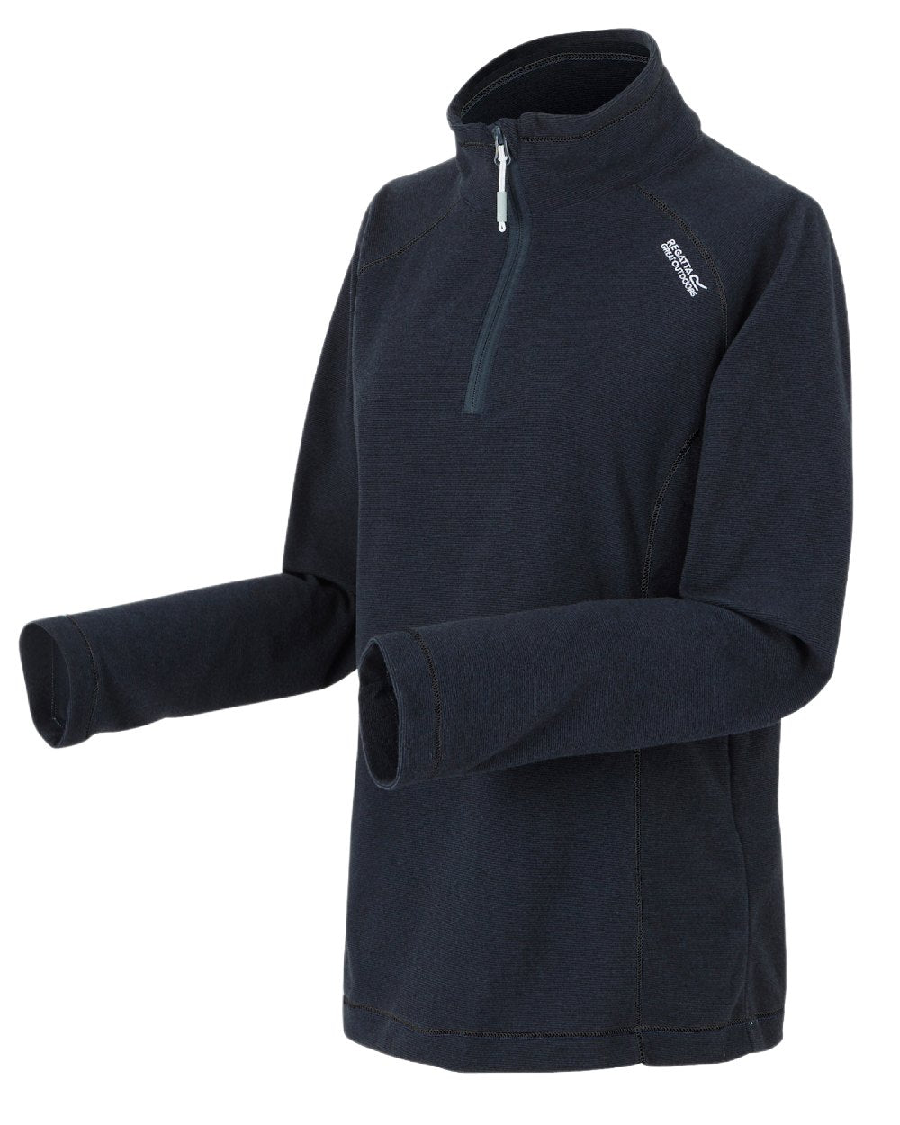 Navy Blue Coloured Regatta Womens Montes Lightweight Half-Zip Fleece on white background