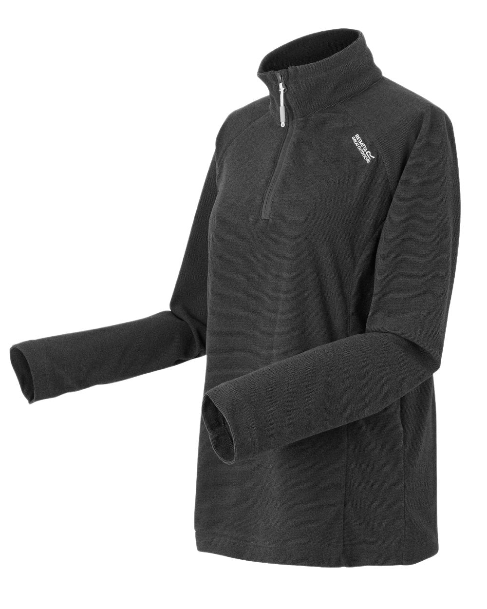 Seal Grey Ash Coloured Regatta Womens Montes Lightweight Half-Zip Fleece on white background