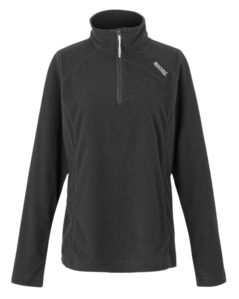 Seal Grey Ash Coloured Regatta Womens Montes Lightweight Half-Zip Fleece on white background