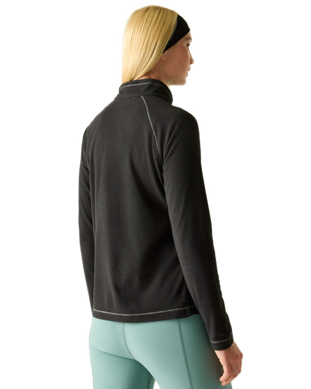 Seal Grey Ash Coloured Regatta Womens Montes Lightweight Half-Zip Fleece on white background