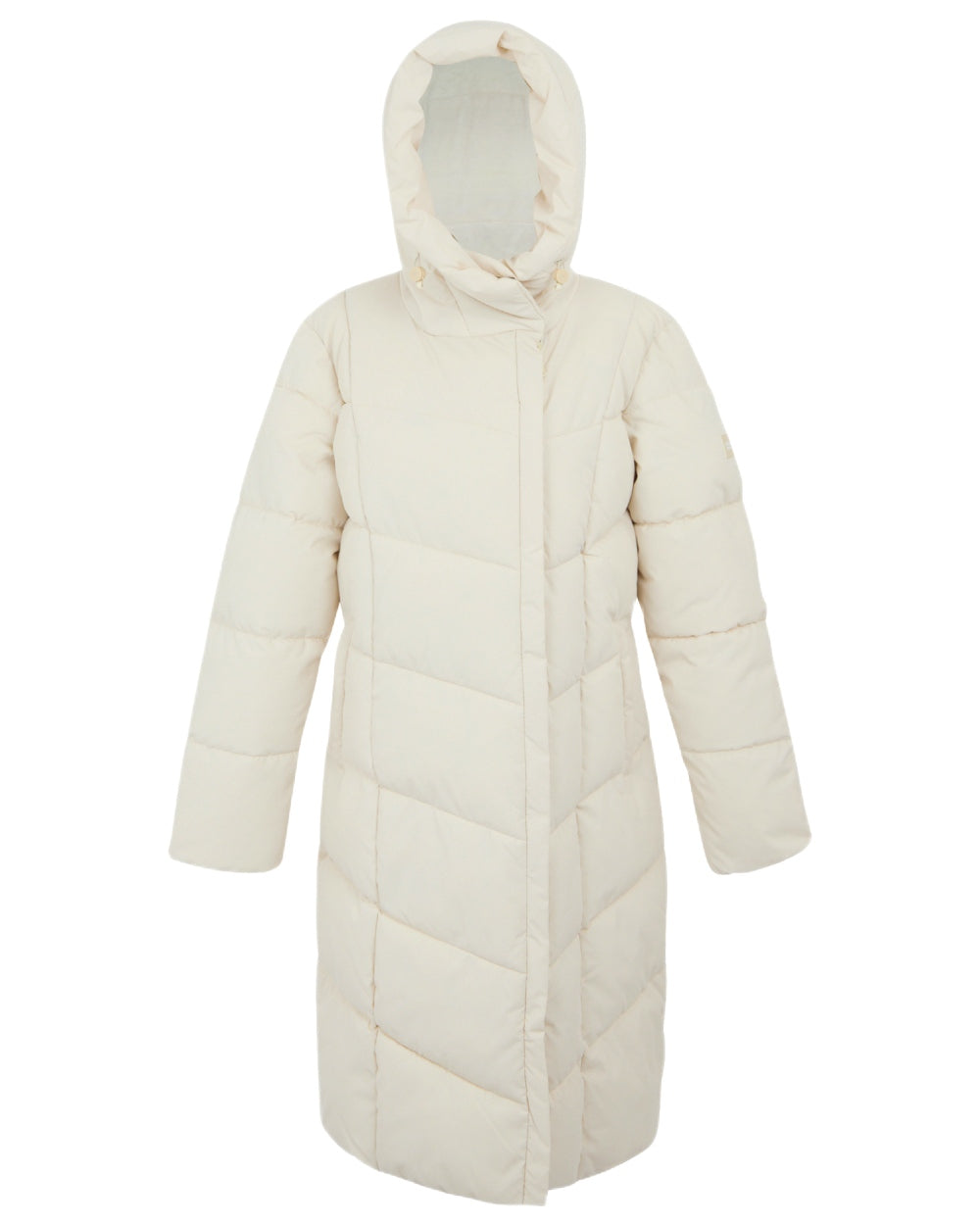 Light Vanilla Coloured Regatta Womens Nurie Quilted Jacket on white background