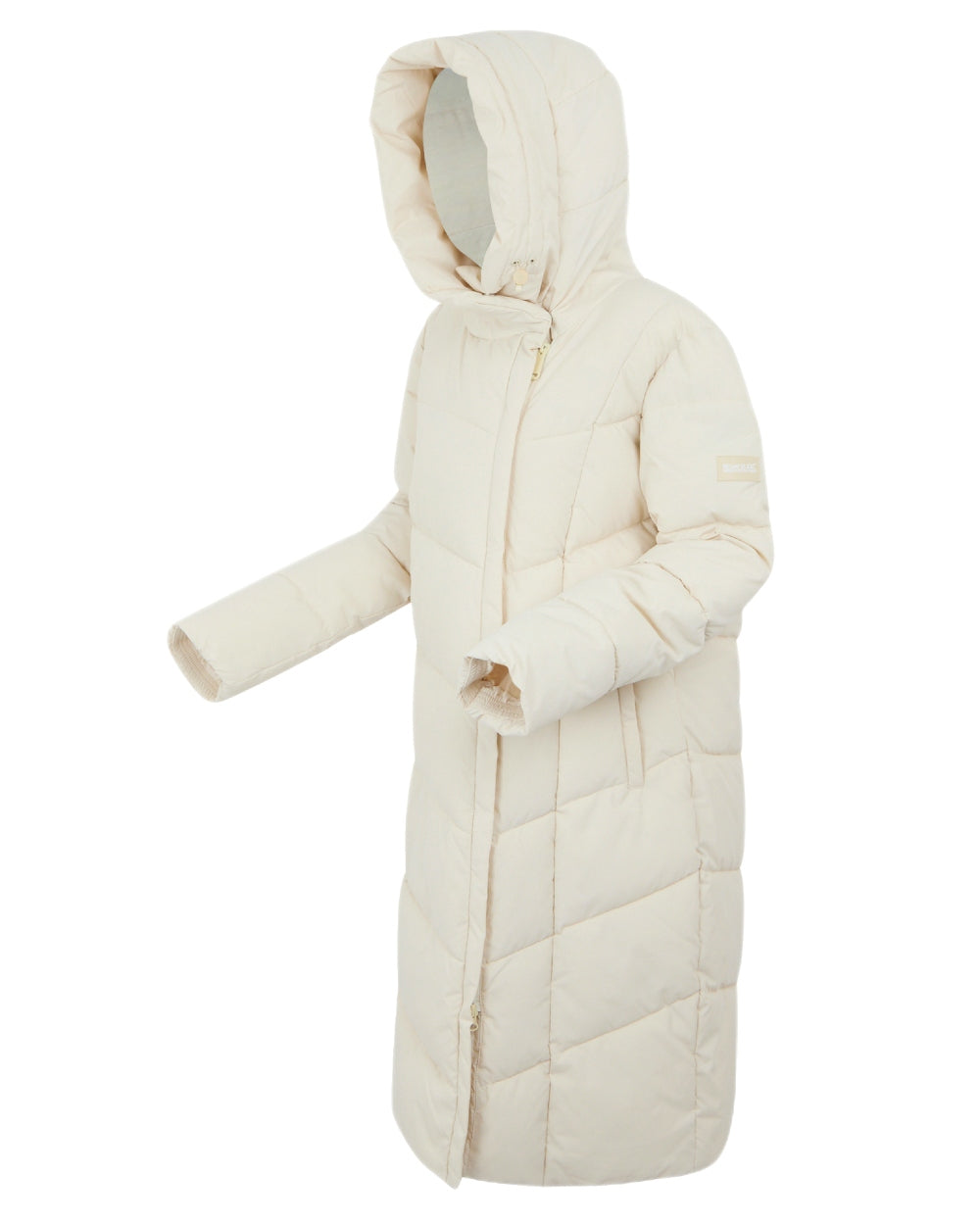Light Vanilla Coloured Regatta Womens Nurie Quilted Jacket on white background