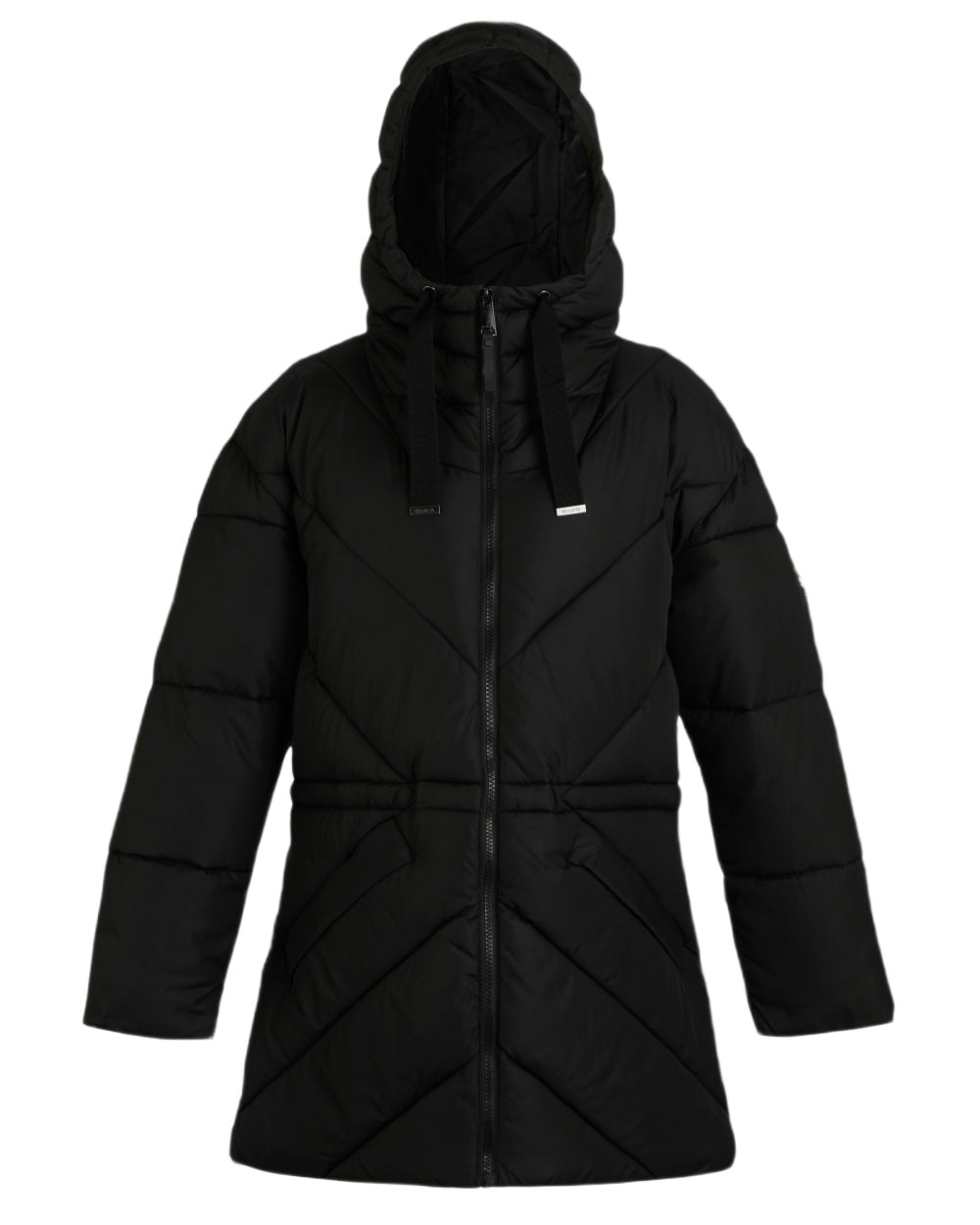 Black Coloured Regatta Womens Rusey Quilted Jacket on white background