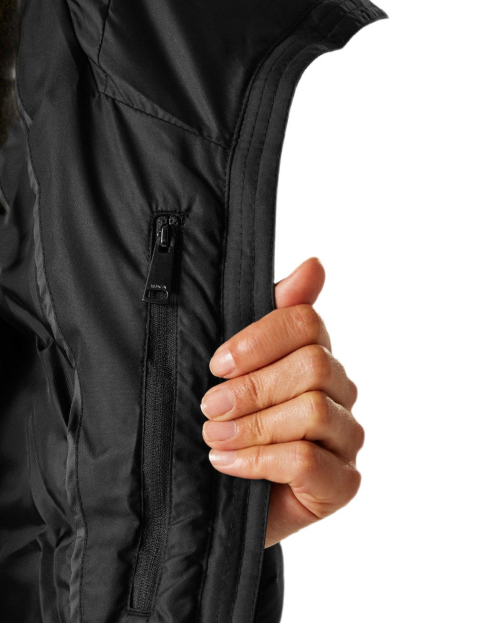 Black Coloured Regatta Womens Rusey Quilted Jacket on white background