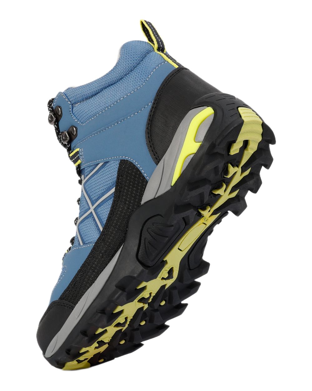 Coronet Blue Lime Punch Coloured Regatta Womens Samaris III Walking Boots on white background