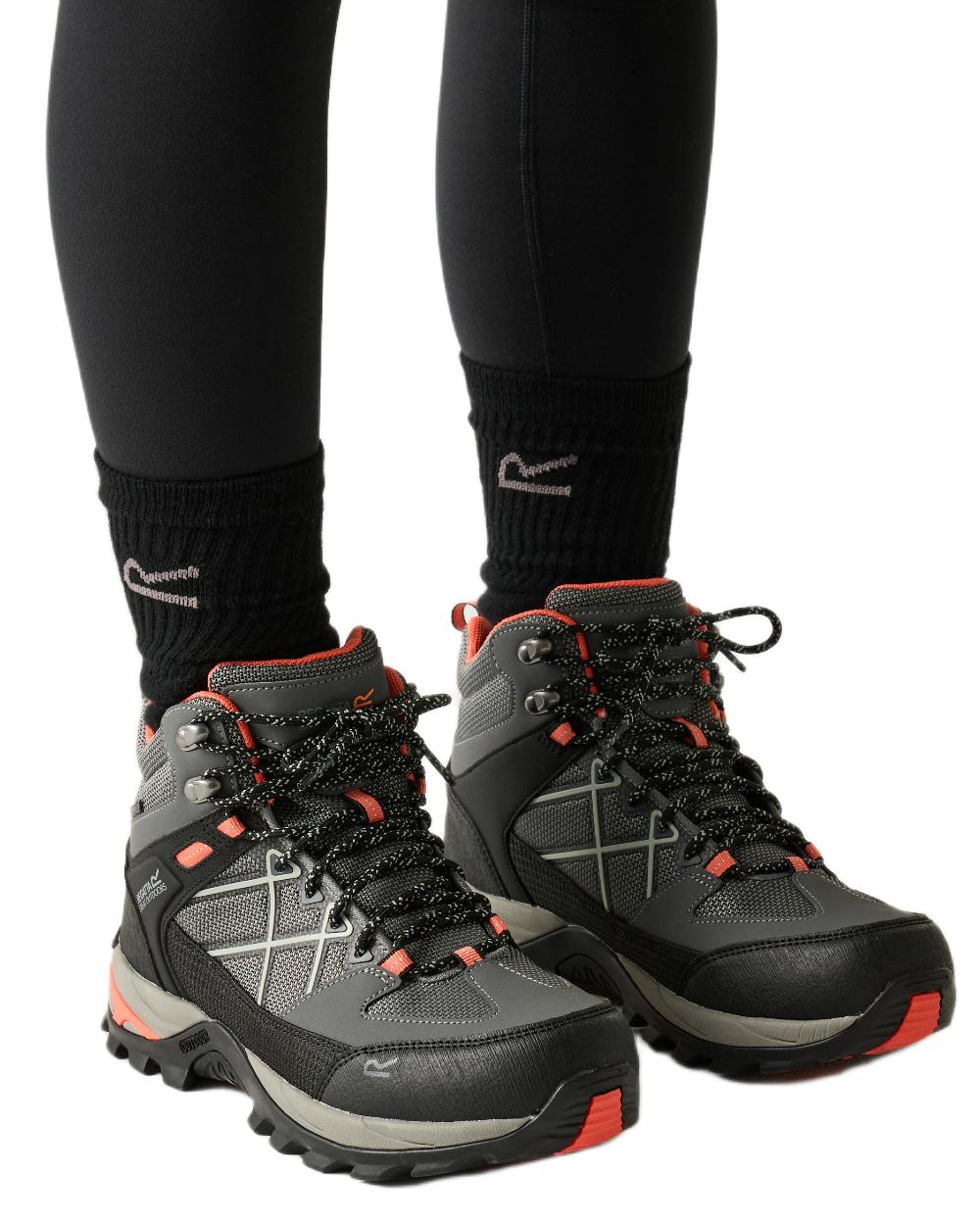 Grey Coloured Regatta Womens Samaris III Walking Boots on white background