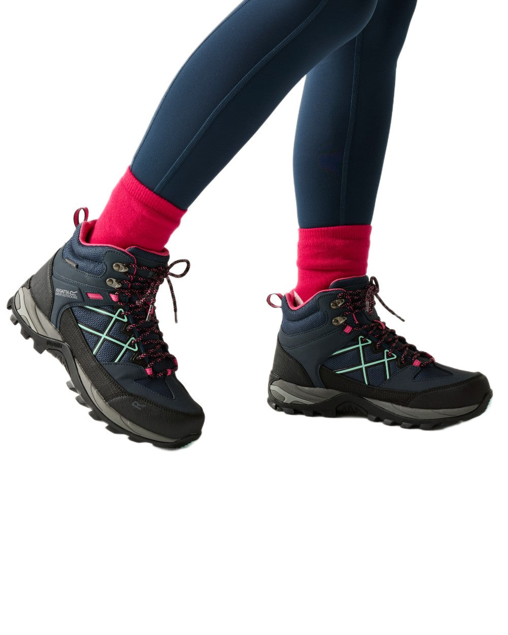 Navy Blue Coloured Regatta Womens Samaris III Walking Boots on white background