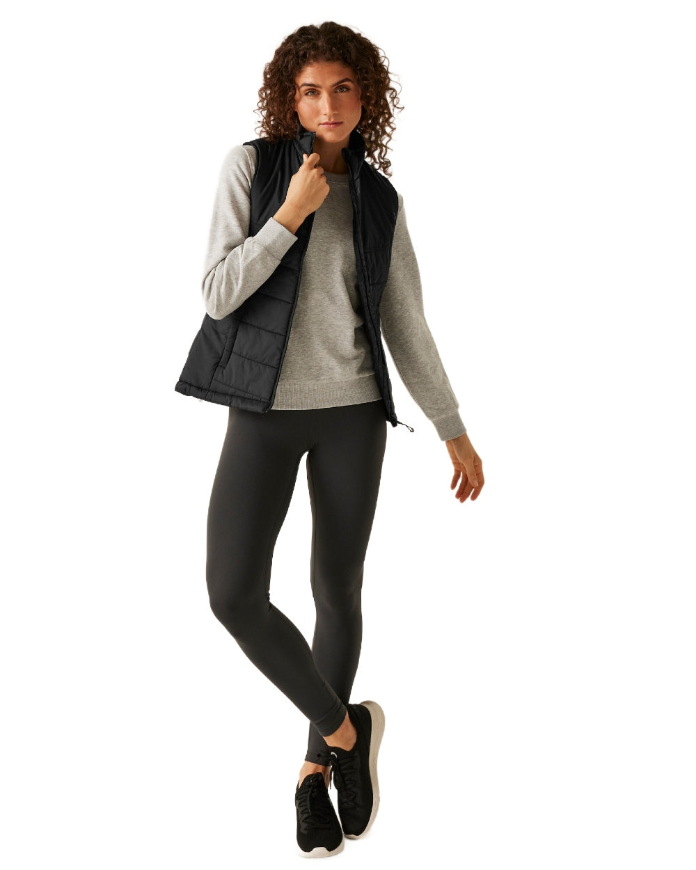 Black coloured Regatta Womens Stage II Insulated Bodywarmer on white background