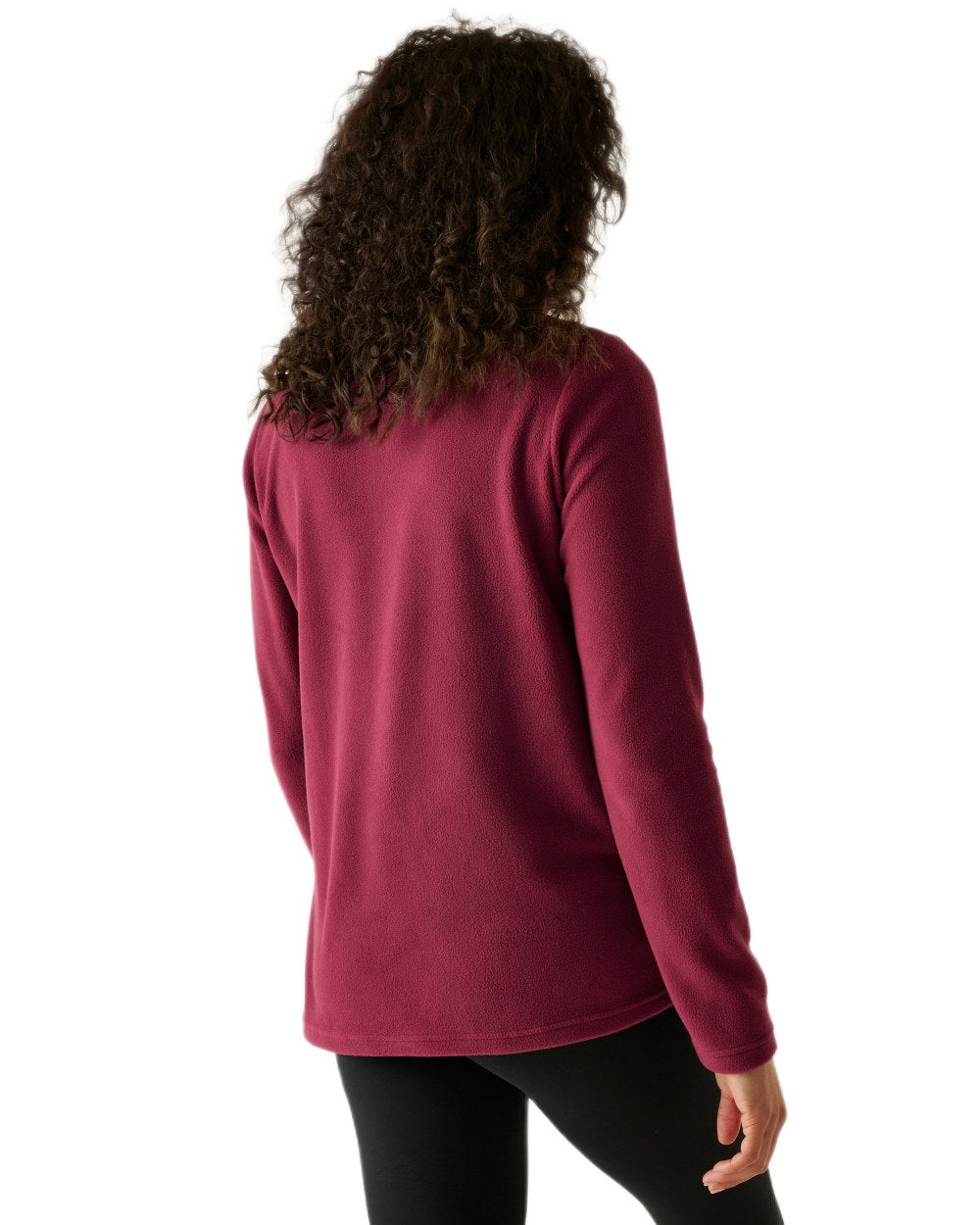 Dark Pimento Coloured Regatta Womens Sweethart Lightweight Half-Zip Fleece on white background