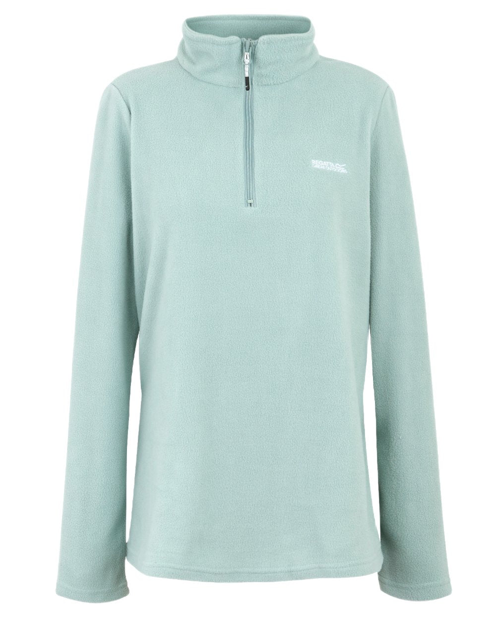 Green Haze Coloured Regatta Womens Sweethart Lightweight Half-Zip Fleece on white background