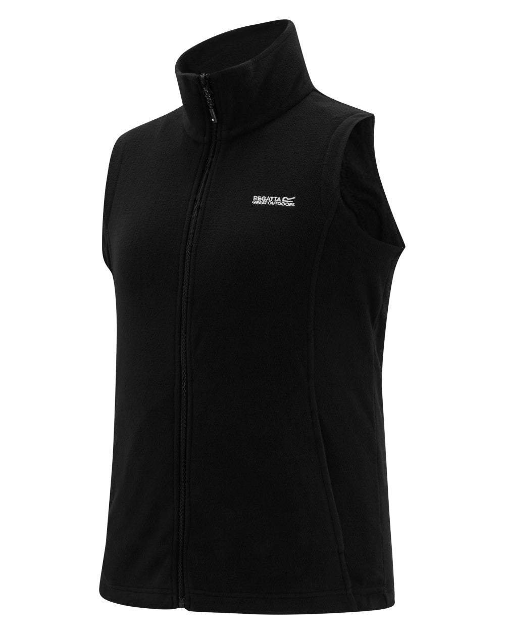Black Coloured Regatta Womens Sweetness II Fleece Gilet on white background