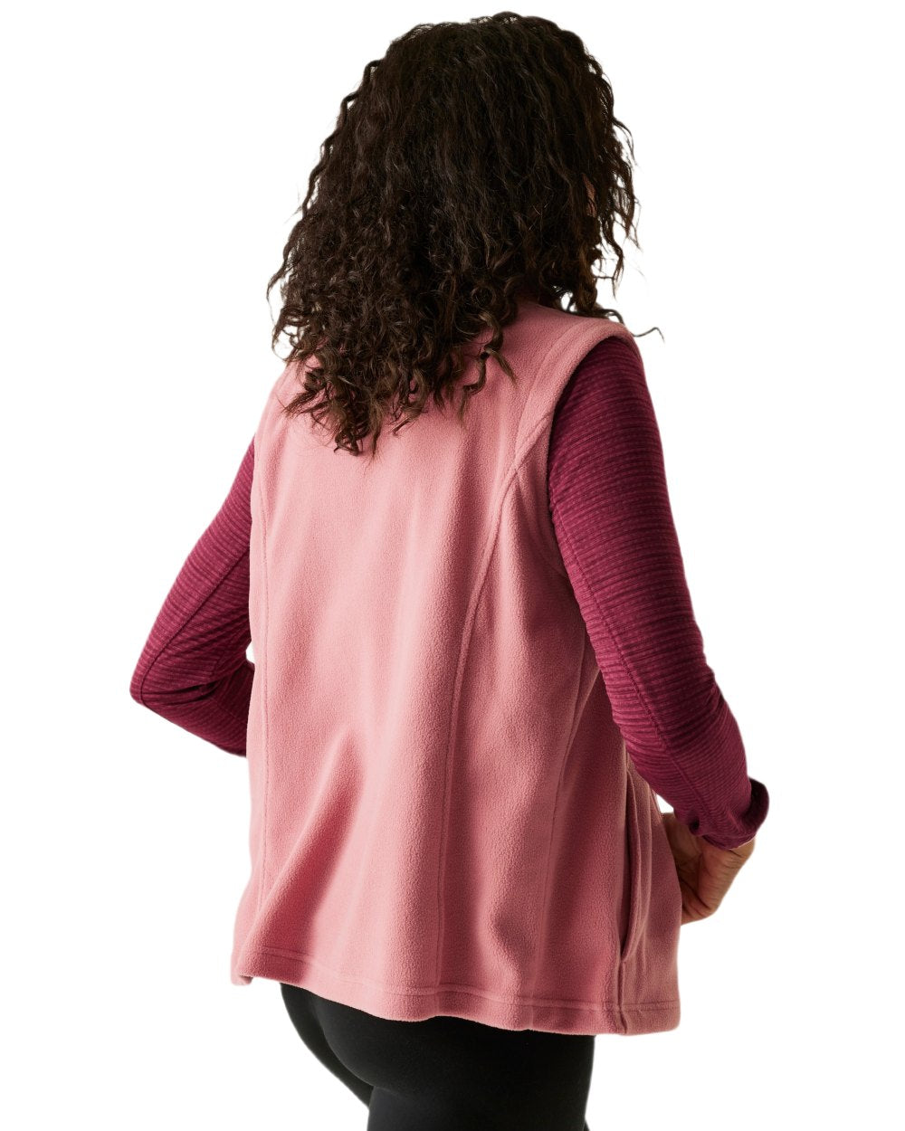 Dusty Rose Coloured Regatta Womens Sweetness II Fleece Gilet on white background