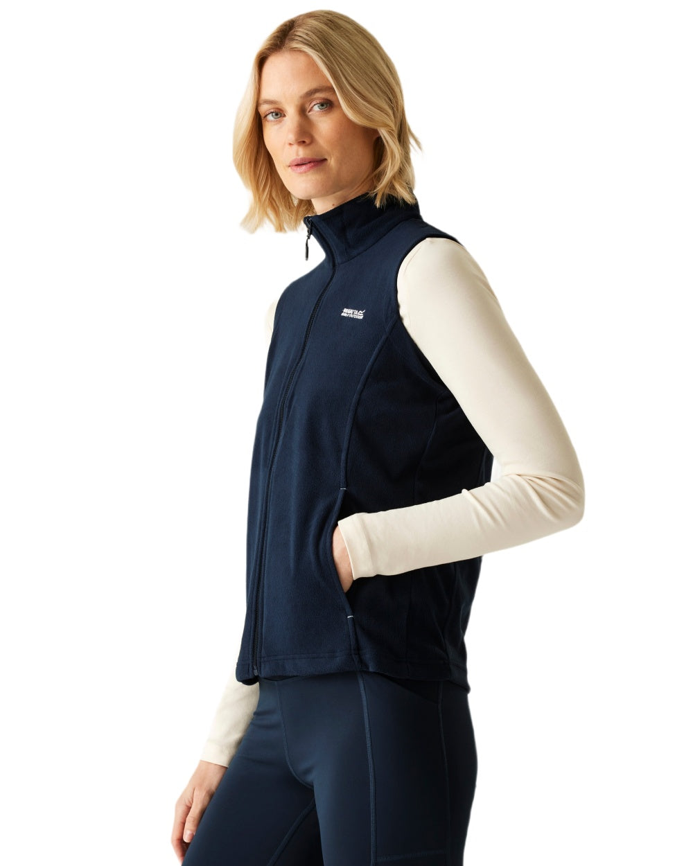 Navy Polar Bear Coloured Regatta Womens Sweetness II Fleece Gilet on white background