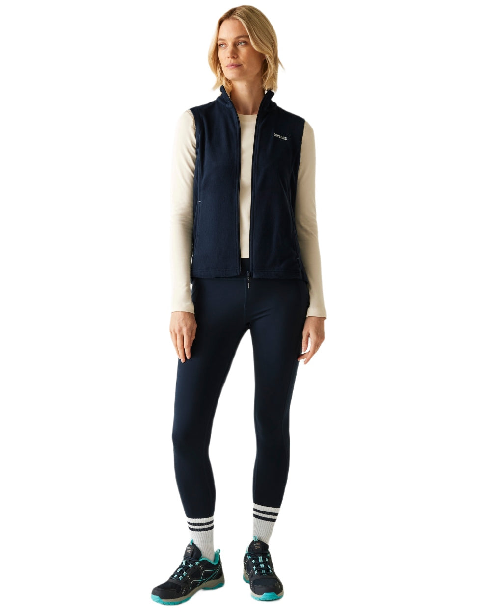 Navy Polar Bear Coloured Regatta Womens Sweetness II Fleece Gilet on white background