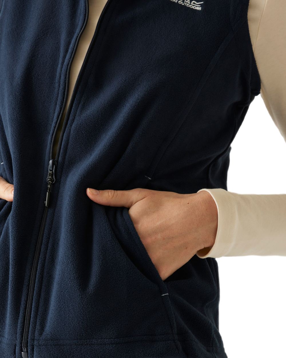 Navy Polar Bear Coloured Regatta Womens Sweetness II Fleece Gilet on white background