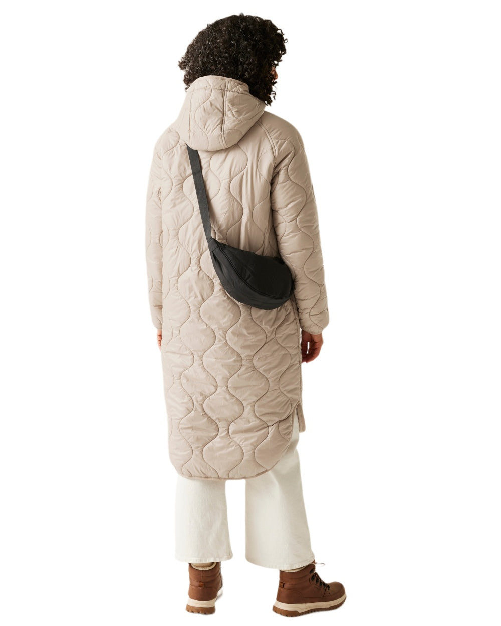Soft Taupe Coloured Regatta Womens Triea Quilted Jacket on white background
