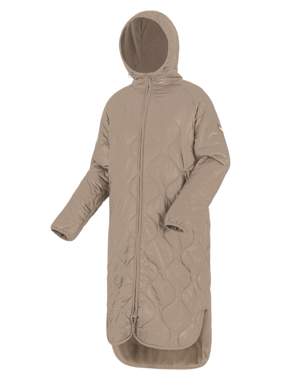 Soft Taupe Coloured Regatta Womens Triea Quilted Jacket on white background